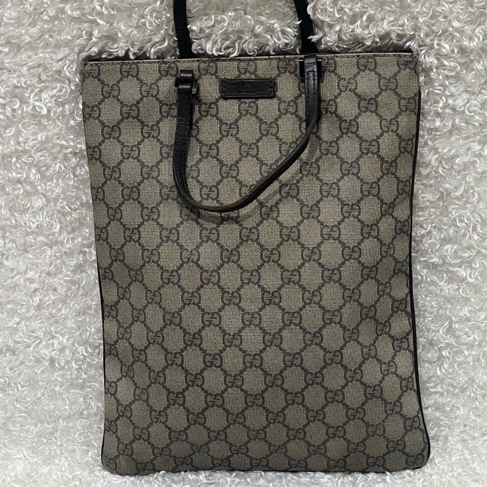 Gucci GG Plus Monogram Flat Vertical Tote